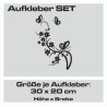 Aufkleber SET Auto Heckscheibe Car Tattoo Style La Familia Pferd Gecko Sprüche Power Blumen Ranke Fee Hexe Faultier Kolben