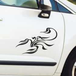 Aufkleber SET Auto Heckscheibe Car Tattoo Style La Familia Pferd Gecko Sprüche Power Blumen Ranke Fee Hexe Faultier Kolben