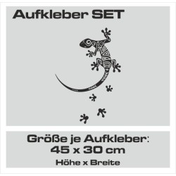 Aufkleber SET Auto Heckscheibe Car Tattoo Style La Familia Pferd Gecko Sprüche Power Blumen Ranke Fee Hexe Faultier Kolben