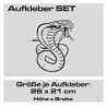 Aufkleber SET Auto Heckscheibe Car Tattoo Style La Familia Pferd Gecko Sprüche Power Blumen Ranke Fee Hexe Faultier Kolben