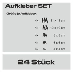 Aufkleber SET Auto Heckscheibe Car Tattoo Style La Familia Pferd Gecko Sprüche Power Blumen Ranke Fee Hexe Faultier Kolben