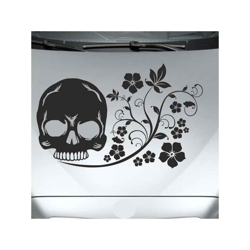 Aufkleber Auto Totenkopf Schädel Skull Bones Böse Cappy Gangster Zylinder Rosen Blumen Blüten Gentleman DJ Rock Punisher