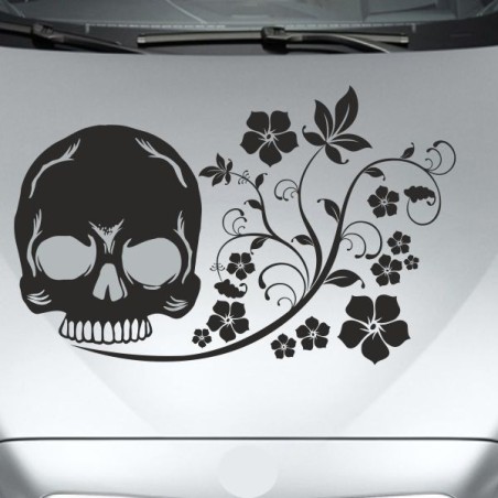 Aufkleber Auto Totenkopf Schädel Skull Bones Böse Cappy Gangster Zylinder Rosen Blumen Blüten Gentleman DJ Rock Punisher