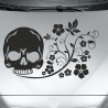 Aufkleber Auto Totenkopf Schädel Skull Bones Böse Cappy Gangster Zylinder Rosen Blumen Blüten Gentleman DJ Rock Punisher