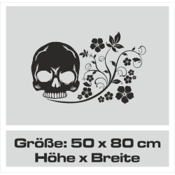 Aufkleber Auto Totenkopf Schädel Skull Bones Böse Cappy Gangster Zylinder Rosen Blumen Blüten Gentleman DJ Rock Punisher
