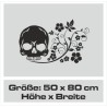 Aufkleber Auto Totenkopf Schädel Skull Bones Böse Cappy Gangster Zylinder Rosen Blumen Blüten Gentleman DJ Rock Punisher