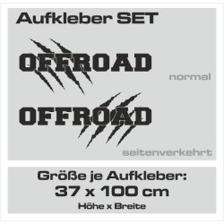 Aufkleber SET Offroad 4x4  Kratzer Kralle Wild Dekor Streifen Auto 02