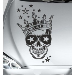 Aufkleber Auto Totenkopf Schädel Skull Bones Böse Cappy Gangster Zylinder Rosen Blumen Blüten Gentleman DJ Rock Punisher