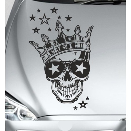 Aufkleber Auto Totenkopf Schädel Skull Bones Böse Cappy Gangster Zylinder Rosen Blumen Blüten Gentleman DJ Rock Punisher