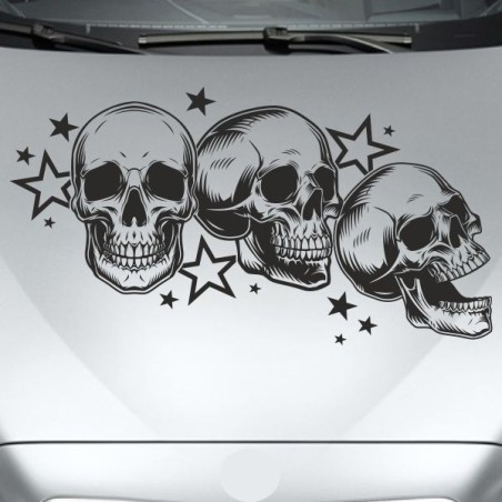 Aufkleber Auto Totenkopf Schädel Skull Bones Böse Cappy Gangster Zylinder Rosen Blumen Blüten Gentleman DJ Rock Punisher