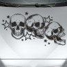 Aufkleber Auto Totenkopf Schädel Skull Bones Böse Cappy Gangster Zylinder Rosen Blumen Blüten Gentleman DJ Rock Punisher