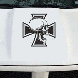 Aufkleber Auto Totenkopf Schädel Skull Bones Böse Cappy Gangster Zylinder Rosen Blumen Blüten Gentleman DJ Rock Punisher