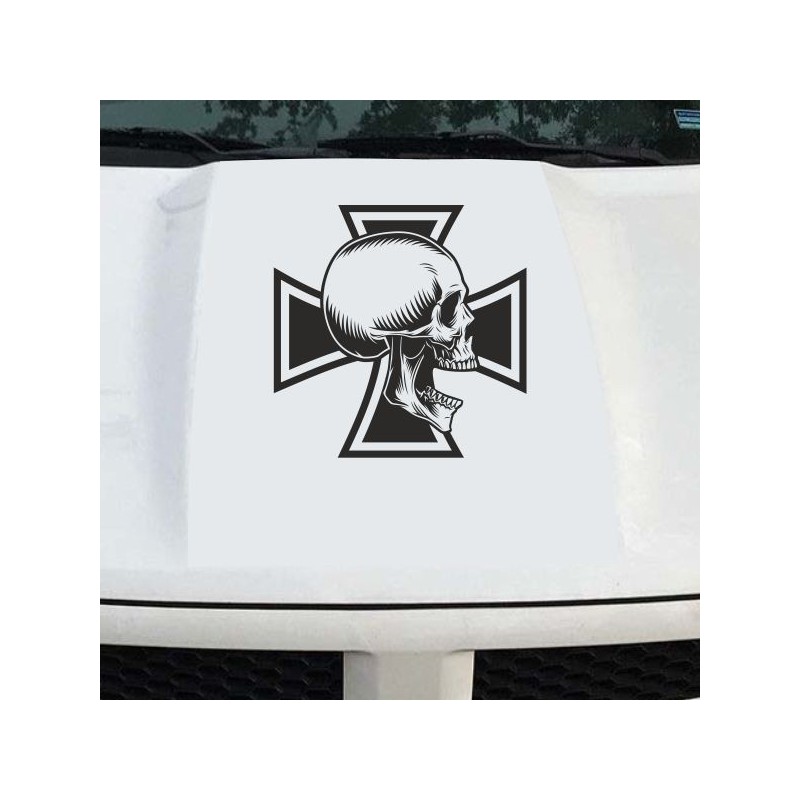 Aufkleber Auto Totenkopf Schädel Skull Bones Böse Cappy Gangster Zylinder Rosen Blumen Blüten Gentleman DJ Rock Punisher