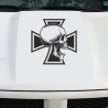 Aufkleber Auto Totenkopf Schädel Skull Bones Böse Cappy Gangster Zylinder Rosen Blumen Blüten Gentleman DJ Rock Punisher