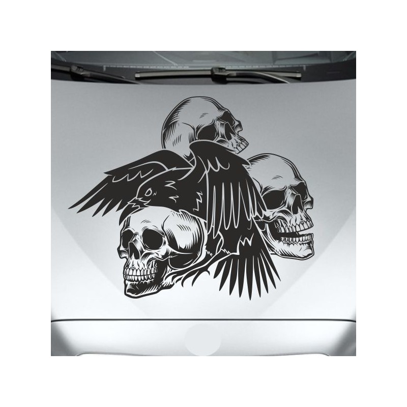 Aufkleber Auto Totenkopf Schädel Skull Bones Böse Cappy Gangster Zylinder Rosen Blumen Blüten Gentleman DJ Rock Punisher