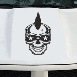 Aufkleber Auto Totenkopf Schädel Skull Bones Böse Cappy Gangster Zylinder Rosen Blumen Blüten Gentleman DJ Rock Punisher
