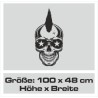 Aufkleber Auto Totenkopf Schädel Skull Bones Böse Cappy Gangster Zylinder Rosen Blumen Blüten Gentleman DJ Rock Punisher