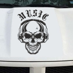 Aufkleber Auto Totenkopf Schädel Skull Bones Böse Cappy Gangster Zylinder Rosen Blumen Blüten Gentleman DJ Rock Punisher