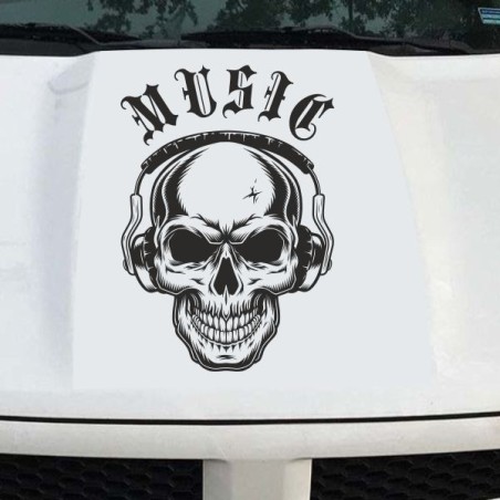 Aufkleber Auto Totenkopf Schädel Skull Bones Böse Cappy Gangster Zylinder Rosen Blumen Blüten Gentleman DJ Rock Punisher