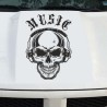 Aufkleber Auto Totenkopf Schädel Skull Bones Böse Cappy Gangster Zylinder Rosen Blumen Blüten Gentleman DJ Rock Punisher
