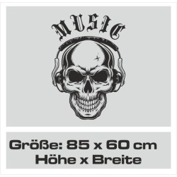 Aufkleber Auto Totenkopf Schädel Skull Bones Böse Cappy Gangster Zylinder Rosen Blumen Blüten Gentleman DJ Rock Punisher