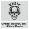 Aufkleber Auto Totenkopf Schädel Skull Bones Böse Cappy Gangster Zylinder Rosen Blumen Blüten Gentleman DJ Rock Punisher