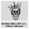 Aufkleber Auto Totenkopf Schädel Skull Bones Böse Cappy Gangster Zylinder Rosen Blumen Blüten Gentleman DJ Rock Punisher