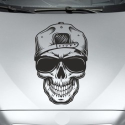 Aufkleber Auto Totenkopf Schädel Skull Bones Böse Cappy Gangster Zylinder Rosen Blumen Blüten Gentleman DJ Rock Punisher