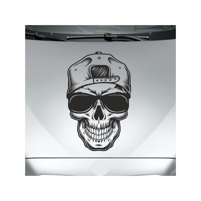 Aufkleber Auto Totenkopf Schädel Skull Bones Böse Cappy Gangster Zylinder Rosen Blumen Blüten Gentleman DJ Rock Punisher