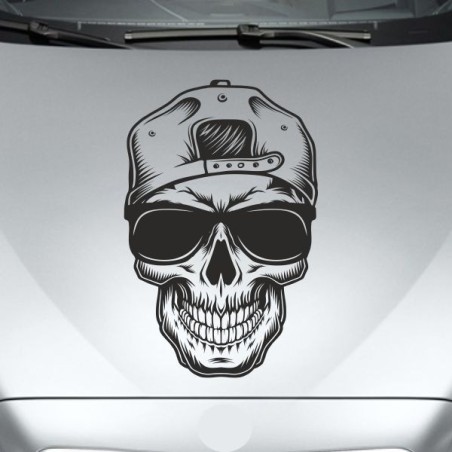 Aufkleber Auto Totenkopf Schädel Skull Bones Böse Cappy Gangster Zylinder Rosen Blumen Blüten Gentleman DJ Rock Punisher