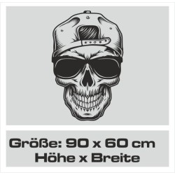 Aufkleber Auto Totenkopf Schädel Skull Bones Böse Cappy Gangster Zylinder Rosen Blumen Blüten Gentleman DJ Rock Punisher
