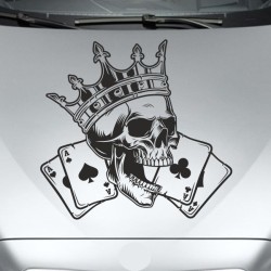 Aufkleber Auto Totenkopf Schädel Skull Bones Böse Cappy Gangster Zylinder Rosen Blumen Blüten Gentleman DJ Rock Punisher