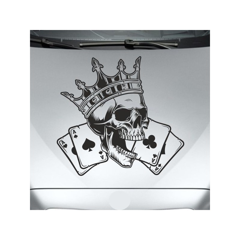 Aufkleber Auto Totenkopf Schädel Skull Bones Böse Cappy Gangster Zylinder Rosen Blumen Blüten Gentleman DJ Rock Punisher