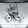 Aufkleber Auto Totenkopf Schädel Skull Bones Böse Cappy Gangster Zylinder Rosen Blumen Blüten Gentleman DJ Rock Punisher