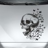 Aufkleber Auto Totenkopf Schädel Skull Bones Böse Cappy Gangster Zylinder Rosen Blumen Blüten Gentleman DJ Rock Punisher