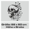 Aufkleber Auto Totenkopf Schädel Skull Bones Böse Cappy Gangster Zylinder Rosen Blumen Blüten Gentleman DJ Rock Punisher