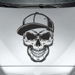 Aufkleber Auto Totenkopf Schädel Skull Bones Böse Cappy Gangster Zylinder Rosen Blumen Blüten Gentleman DJ Rock Punisher