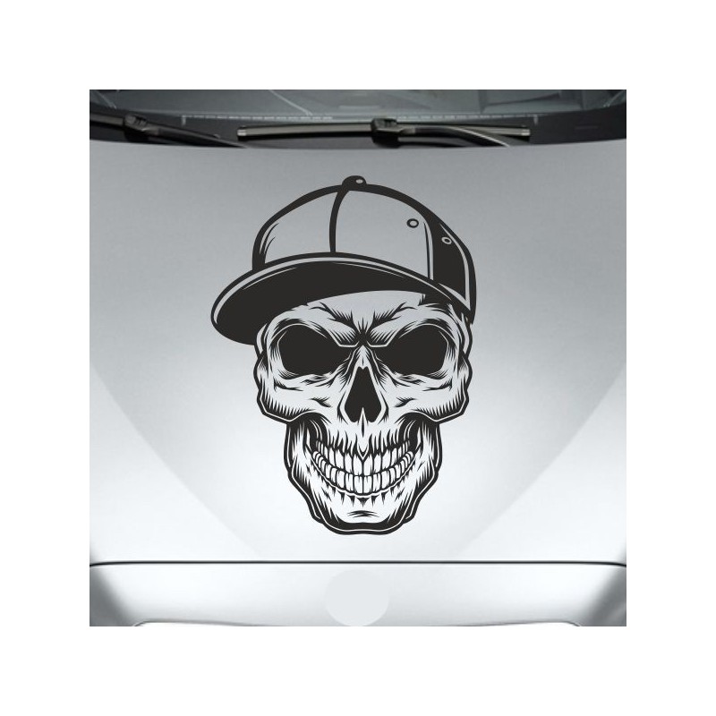 Aufkleber Auto Totenkopf Schädel Skull Bones Böse Cappy Gangster Zylinder Rosen Blumen Blüten Gentleman DJ Rock Punisher