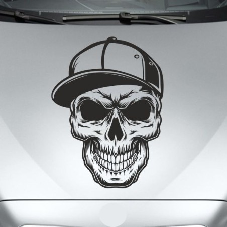 Aufkleber Auto Totenkopf Schädel Skull Bones Böse Cappy Gangster Zylinder Rosen Blumen Blüten Gentleman DJ Rock Punisher