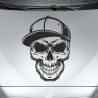 Aufkleber Auto Totenkopf Schädel Skull Bones Böse Cappy Gangster Zylinder Rosen Blumen Blüten Gentleman DJ Rock Punisher