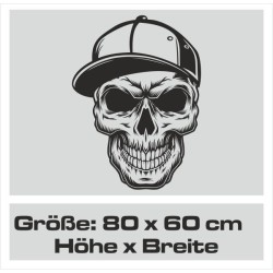 Aufkleber Auto Totenkopf Schädel Skull Bones Böse Cappy Gangster Zylinder Rosen Blumen Blüten Gentleman DJ Rock Punisher