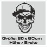 Aufkleber Auto Totenkopf Schädel Skull Bones Böse Cappy Gangster Zylinder Rosen Blumen Blüten Gentleman DJ Rock Punisher
