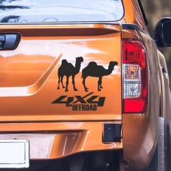 Aufkleber Auto Offroad 4x4 Safari Gelände Allrad Landschaft Hirsch Bär Off Road Safari Berge Krokodil extreme Pick Up