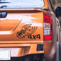 Aufkleber Auto Offroad 4x4 Safari Gelände Allrad Landschaft Hirsch Bär Off Road Safari Berge Krokodil extreme Pick Up