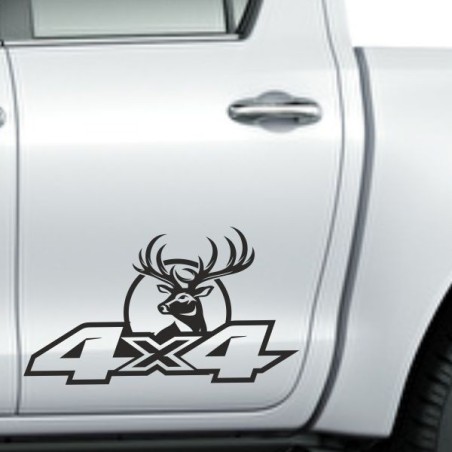 Aufkleber Auto Offroad 4x4 Safari Gelände Allrad Landschaft Hirsch Bär Off Road Safari Berge Krokodil extreme Pick Up