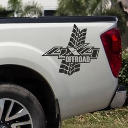 Aufkleber Auto Offroad 4x4 Safari Gelände Allrad Landschaft Hirsch Bär Off Road Safari Berge Krokodil extreme Pick Up