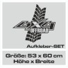 Aufkleber Auto Offroad 4x4 Safari Gelände Allrad Landschaft Hirsch Bär Off Road Safari Berge Krokodil extreme Pick Up