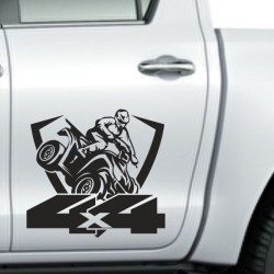 Aufkleber Auto Offroad 4x4 Safari Gelände Allrad Landschaft Hirsch Bär Off Road Safari Berge Krokodil extreme Pick Up