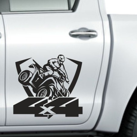 Aufkleber Auto Offroad 4x4 Safari Gelände Allrad Landschaft Hirsch Bär Off Road Safari Berge Krokodil extreme Pick Up