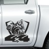 Aufkleber Auto Offroad 4x4 Safari Gelände Allrad Landschaft Hirsch Bär Off Road Safari Berge Krokodil extreme Pick Up